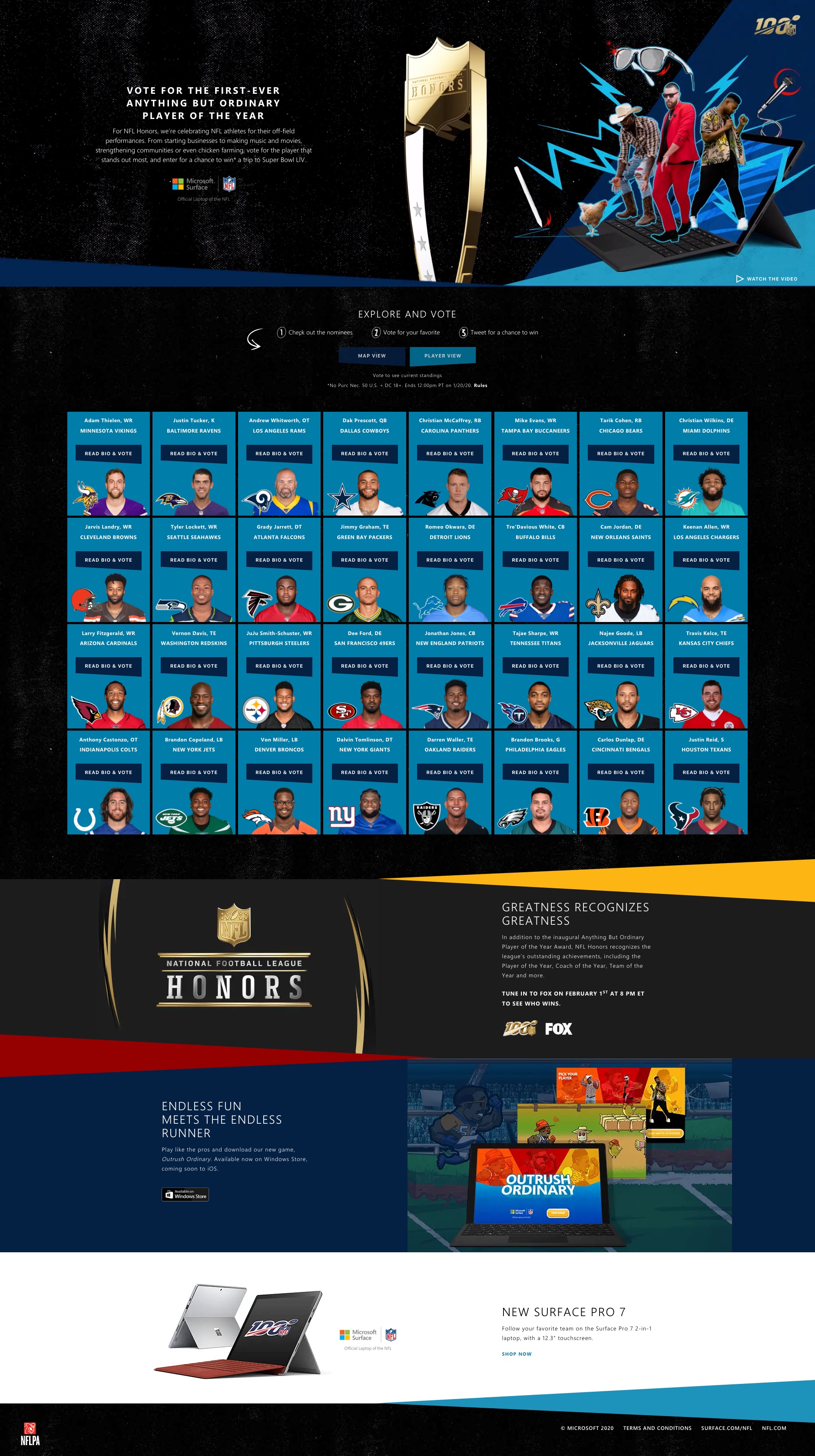 Anything but Ordinary Award website screenshot
