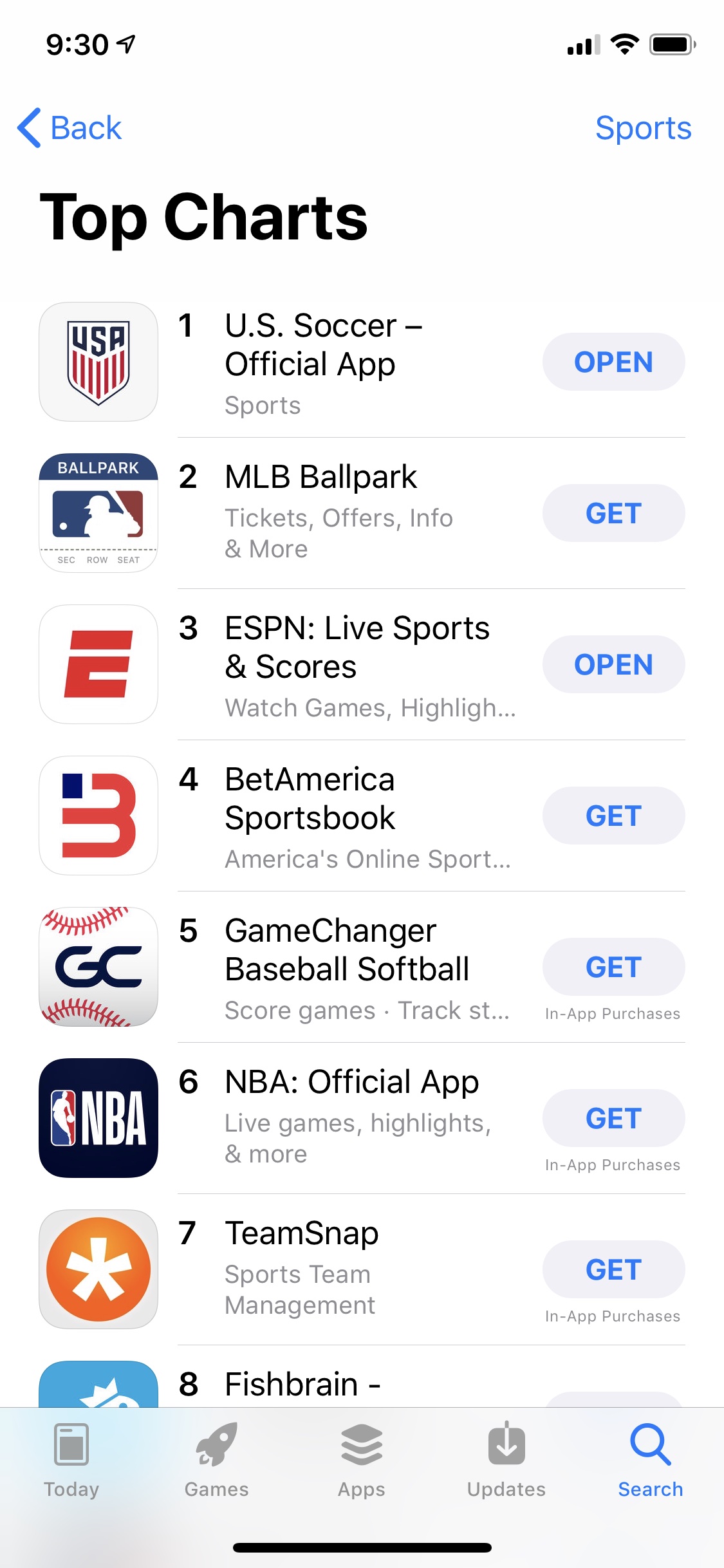 U.S. Soccer Screenshot